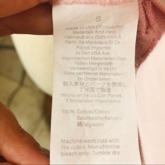 J Crew Girls Inc. Graphic Sweatshirt Pink Crop S - Picture 5 of 6